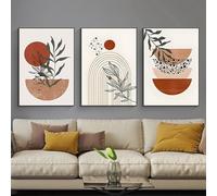 Lot de 3 posters Bohémiens - Ensemble de posters esthétiques - Images de plantes modernes - Art abstrait - Décoration murale bohème - Sans cadre (Poster-09, 40x60cm*3 pièces)