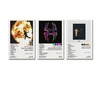 Lot de 3 posters métro Boomin Rappeur Musique Album Couverture Poster pour chambre Art mural esthétique en toile Décoration de chambre à coucher 08 x 12 pouces (20 x 30 cm) - 3 pièces