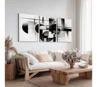 Lot de 3 Posters Muraux Abstrait Géométrique Impressions sur Toile, Tableau de Architecture Minimaliste pour Chambre à Coucher, Moderne Décorative Murale (Impression non Encadrée), 40x60cmx3