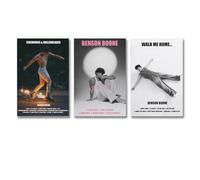 Lot de 3 posters Singer Benson Boone - Album de musique - Pour chambre - Art mural esthétique en toile - Décoration de chambre à coucher - 20 x 30 cm - 3 pièces