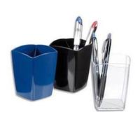 Lot de 3 Pots à crayons en polystyrène - D7,5 cm, hauteur 10,5 cm coloris cristal G