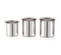 Lot de 3 pots à lait en acier inoxydable | Récipient à lait de 0,9 l à 1,5 l | Récipient à lait pour la cuisine | Récipient à lait pour la cuisine