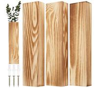 Lot de 3 pots de fleurs muraux d'intérieur en bois, vase à suspendre, 30 x 7 x 4 cm, poche murale décorative en bois, pots de fleurs élégants à fixer au mur pour exposer des fleurs séchées et des