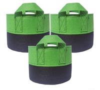 Lot de 3 pots de fleurs pliables en tissu non tissé pour cultiver des légumes, des fruits et des fleurs dans des espaces extérieurs compacts (10 litres)