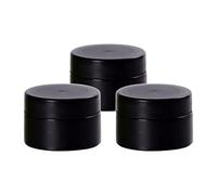 Lot de 3 pots en plastique de 50 ml pour maquillage, lotion, crème, échantillons de crème et conteneurs de voyage portables pour crèmes et huiles à l'aloe vera Noir