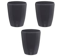 Lot de 3 pots pour orchidées avec réserve d'eau - Orchidea anthracite 2 litres