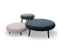 Lot de 3 poufs EDEN tissu lisse multicolore BOBOCHIC Multicolore