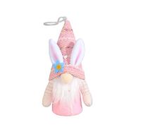 Lot de 3 poupées de Pâques à suspendre avec lumière portant une barbe et un chapeau pour enfants, filles, garçons, anniversaire, festival, décorations de Pâques