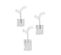 Lot de 3 présentoirs de boucles d'oreilles en acrylique - Solution de rangement pour boucles d'oreilles et accessoires - Support moderne