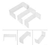 Lot de 3 présentoirs élégants en acrylique pour bijoux et accessoires (transparent)