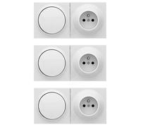 Lot De 3 Prises 2p+t + Va Et Vient Neo Evo Fontini