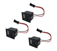 Lot de 3 prises de charge avec connecteurs USB et de type C pour plusieurs appareils