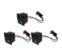 Lot de 3 prises de courant USB de type C incurvées esthétiques avec connecteurs de câble pour plusieurs appareils de charge portables