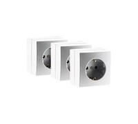 Zenitech Lot de 3 Prises Schuko saillie 16A Bel'Vue - Argent
