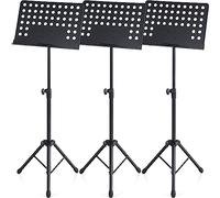 Lot de 3 Pronomic OS-01P Pupitre d'Orchestre en Tôle Perforée
