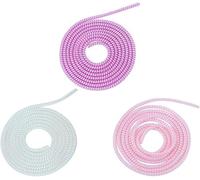 Lot de 3 protections de câble en spirale de 1,55 m - Protection flexible pour câble de charge de téléphone, câble de données USB - Accessoires et fournitures