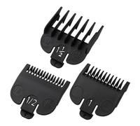 Lot de 3 protections de tondeuse compatibles avec la plupart des tondeuses Wahl et Babyliss FX870, guides de rechange - 0,6 cm, 0,3 cm, 3/16 po, noir