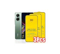 Lot de 3 protections d'écran en verre trempé 9D compatibles avec Xiaomi Poco M7F7X7C71Pro, ultra-anti-rayures, pour Poco C75F6X6X5X6Pro5G C40