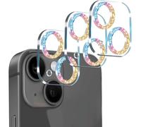 Lot De 3 Protections D'objectif En Verre Trempé 9h Pour Iphone 13 / 13 Mini - Hd Transparent, Anti-Rayures, Couverture Totale Avec Anneau Flash, Anti-Poussière, Installation Facile