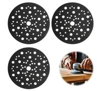 Lot de 3 protège-disques ø 150 mm, 70 trous, pour disques abrasifs avec revêtement auto-agrippant, compatible avec Mirka 8295610111