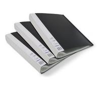 Lot de 3 Protèges documents A4 160 Vues Waytex 931328 Couverture Polypro Noir avec étiquette Noir G