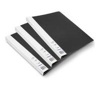 Lot de 3 Protèges documents A4 40 Vues Waytex 931313 Couverture Polypro Noir avec étiquette Noir G