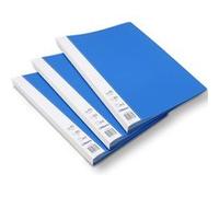 Lot de 3 Protèges documents A4 80 Vues Waytex 931316 Couverture Polypro Bleu avec étiquette Bleu G