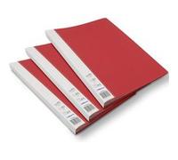 Lot de 3 Protèges documents A4 80 Vues Waytex 931317 Couverture Polypro Rouge avec étiquette Rouge G