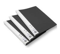 Lot de 3 Protèges documents A4 80 Vues Waytex 931318 Couverture Polypro Noir avec étiquette Noir G