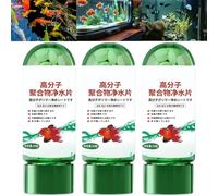 Lot de 3 puissantes tablettes de purification d'eau pour aquarium, purification rapide de l'eau, tablettes de purification de l'eau, agent de purification de l'eau pour aquarium, purification de
