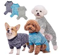 Lot de 3 pulls d'automne pour chien | Tenue d'hiver pour animal de | Matériau en fibre de polyester, design polaire à quatre pattes, doux et respirant, pour les petits chiens et chats pour