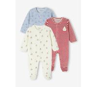 Lot de 3 pyjamas bébé garçon en velours bleu nuit 1M(54CM)