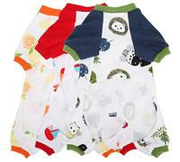 Lot de 3 Pyjamas Mignons en Coton pour Animal de Compagnie, vêtements pour Chien, Tenue Douce pour la Peau, avec Motif de Fruits d'animaux, Pyjama Confortable pour Chien pour Un (XL)