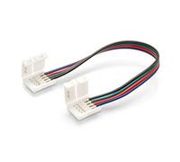 Lot de 3 raccords à 4 pôles avec fixation rapide à clip Pour bandes LED RGB - 15 cm