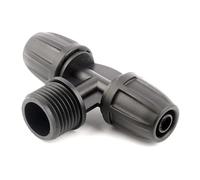 Lot de 3 raccords for tuyau d'arrosage 8/11 9/12 mm 3/8" : raccords de tuyau d'irrigation, té, coude, joints de connexion for tuyau d'arrosage(1l2 In-8l11 Tee I.D8-9mm Hose)