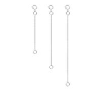 Lot de 3 rallonges de collier, rallonges de collier, extensions de collier en argent sterling 925, extensions de bracelet, collier de cheville, accessoires de bijoux, Argenté