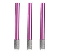 Lot de 3 rallonges de crayons multicolores à tête unique en aluminium, réglables et pratiques pour crayons de couleur de taille normale