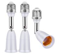 Lot de 3 rallonges de douille lumineuse, E26/E27 de 4,5 ", verticale 180 ° horizontale, 350 °, vis centrale, douille d'extension