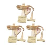 Lot de 3 rallonges de soutien-gorge - 3 crochets - Convertisseur dos nu - Sangle d'extension réglable - Pour femme - Col en V profond