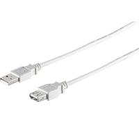 Lot de 3 rallonges USB de 5 m, grises - Idéales pour étendre les connexions USB existantes, par exemple pour une souris, un clavier, une webcam ou d'autres périphériques USB.