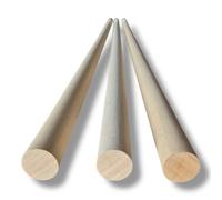 Lot de 3 rampes rondes en bois 5 x 210 cm