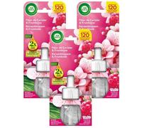 Lot de 3 Recharges Diffuseur désodorisant Electrique Huiles essentielles Fleur de cerisier ET Framboise