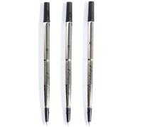 Lot de 3 recharges noires pour stylo roller Parker Quink, pointe fine (0,5 mm)