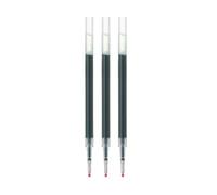 Lot de 3 recharges pour stylo à bille à encre gel lisse, pointe ultra fine de 0,3 mm, compatibles avec le type Knock et le corps du stylo à capuchon (bleu marine)