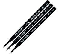 Lot De 3 Recharges Pour Stylo Roller 888 Noir Taille M