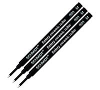 Lot de 3 recharges pour stylo roller Schmidt 888, encre noire, taille moyenne