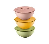 Guzzini - Lot de 3 récipients de 16 cm avec couvercles Everywhere bio couleurs décors divers
