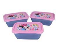 Lot de 3 Récipients Alimentaires Hermétiques 540ml sans BPA Minnie Mouse Rose Rose G