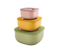 LOT DE 3 RÉCIPIENTS HERMÉTIQUES BAS 'STORE&MORE BIO' "FOOD STORAGE"
