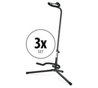 Lot de 3 Réglable Stand Support rembourré Acoustic Electric Guitar Trépied Noir